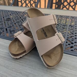 Birkenstock Arizona 40 Beige Tan Slide Sandals